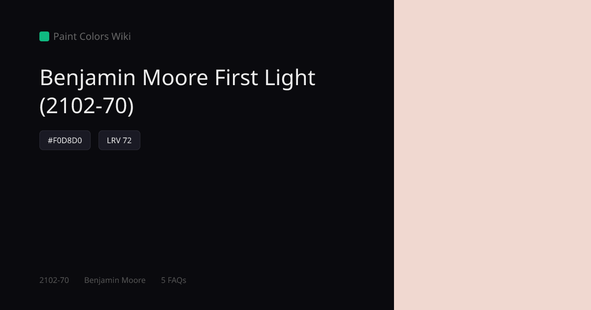 Benjamin Moore First Light (2102-70) — HEX, LRV & Color Info | Paint ...