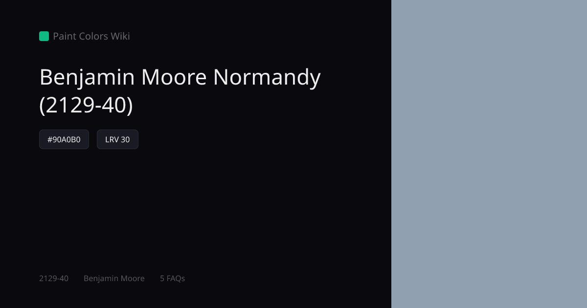 Benjamin Moore Normandy (2129-40) — HEX, LRV & Color Info | Paint ...