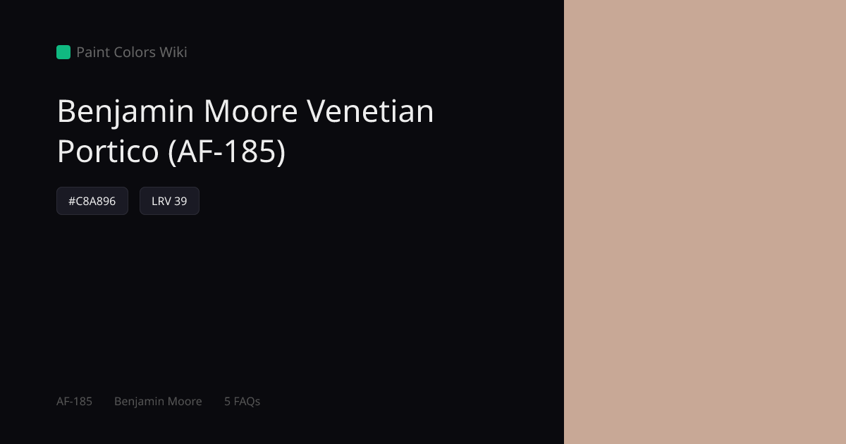 Benjamin Moore Venetian Portico (AF-185) — HEX, LRV & Color Info ...