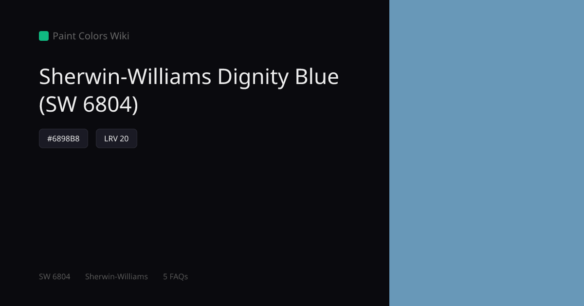 Sherwin Williams Dignity Blue