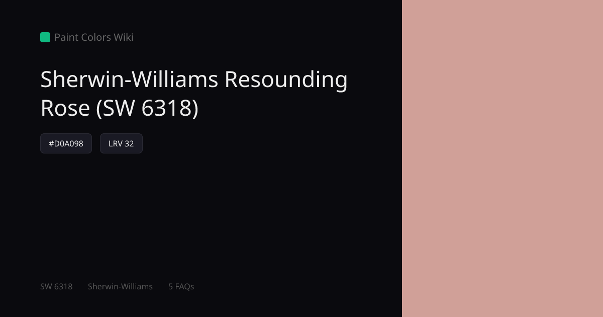Sherwin-Williams Resounding Rose (SW 6318) — HEX, LRV & Color Info ...